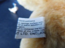 merrythought golden bear label